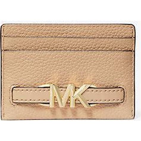 michael kors reed large pebbled leather card case|michael kors pebbled card case.